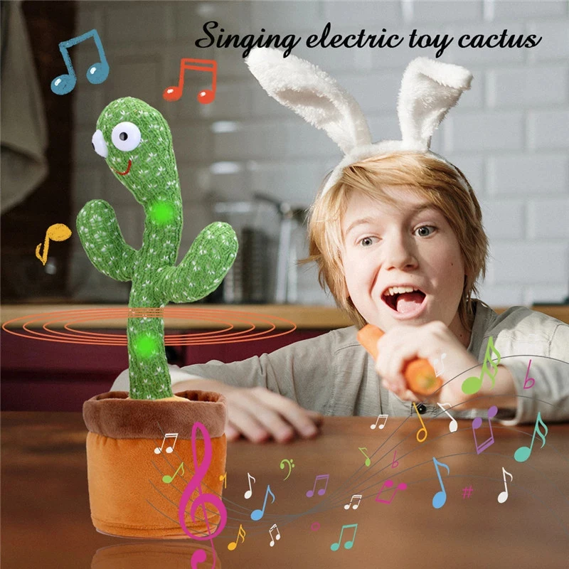 

Кактус, плюшевая игрушка, Электронная танцевальная игрушка со песней, плюшевый танцевальный кактус