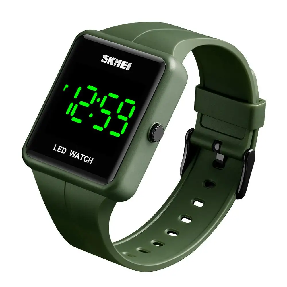 green SKMEI мужские спортивные часы для улицы, плавания, дайвинга, цифровые часы, электронные наручные часы, водонепроницаемые мужские часы - Цвет: green