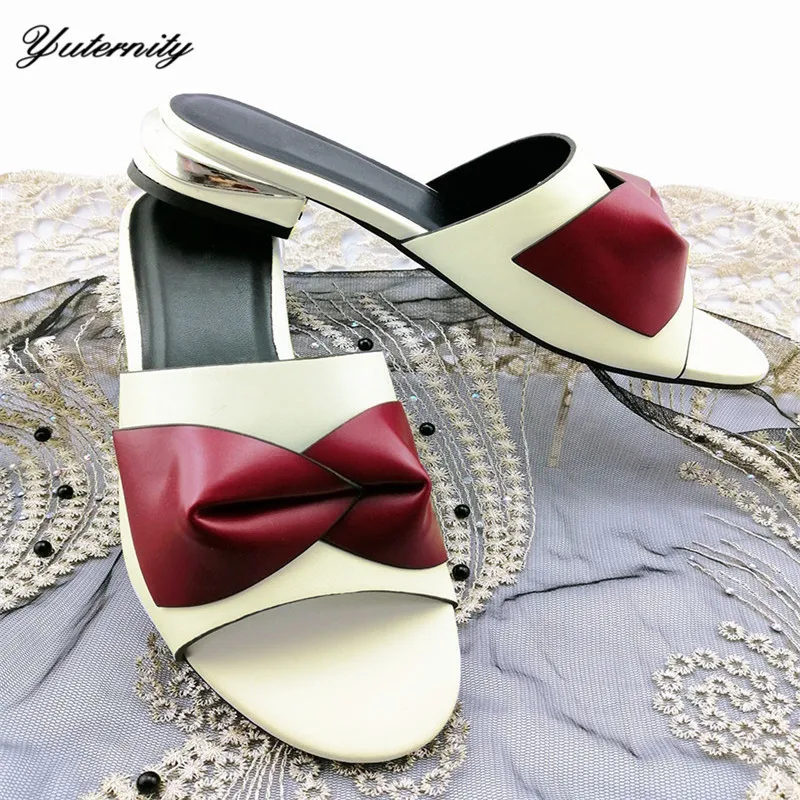 Yuternity Nigerian Comfortable Pumps 3.5CM Shoes For Woman Dress Italian Design Casual Metal Slingbacks Wedding | Обувь