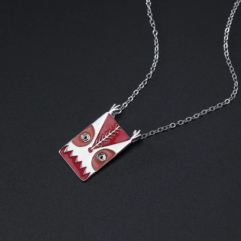 Женское ожерелье ручной работы из серебра 925 пробы с квадратной эмалью в виде