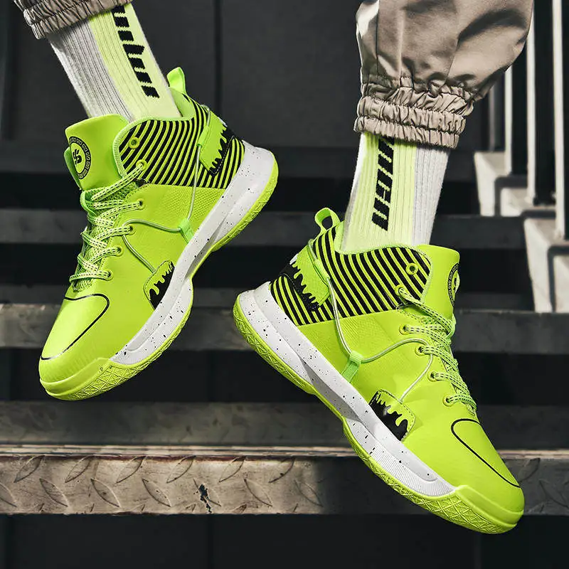 

Spring New Trend Men Designer Sneakers Non Slip High Quality Basketball Shoes For Men Pink Streetball Shoes Men basket chaussure