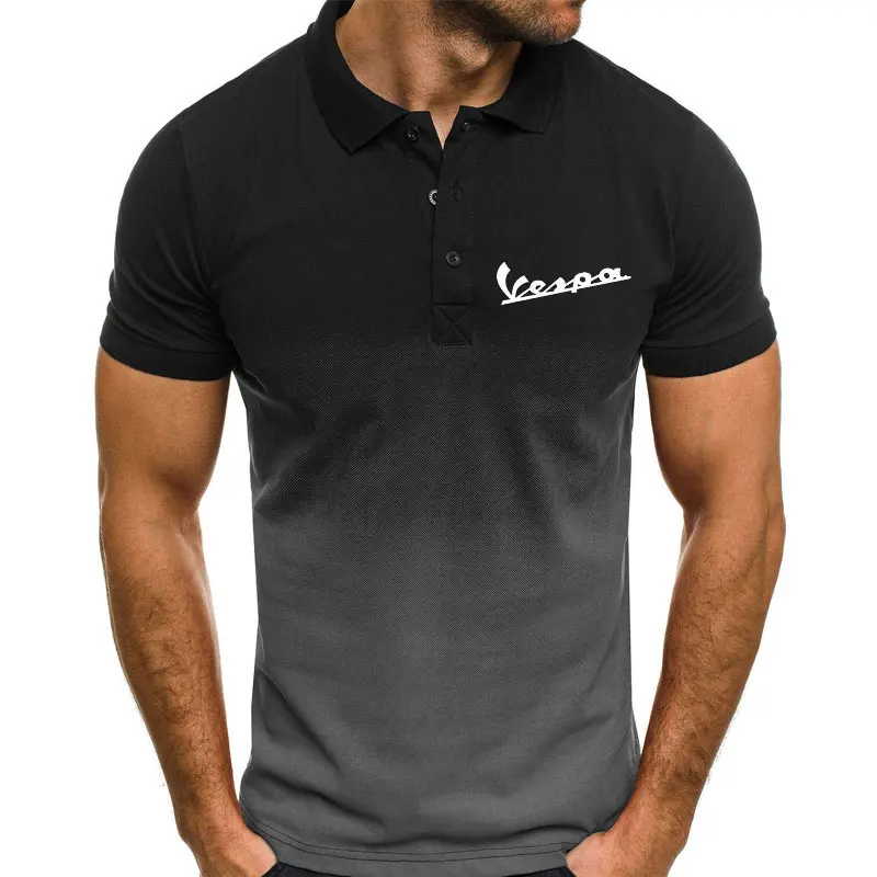 Мужская футболка с отложным воротником коротким рукавом и надписью | Автомобили