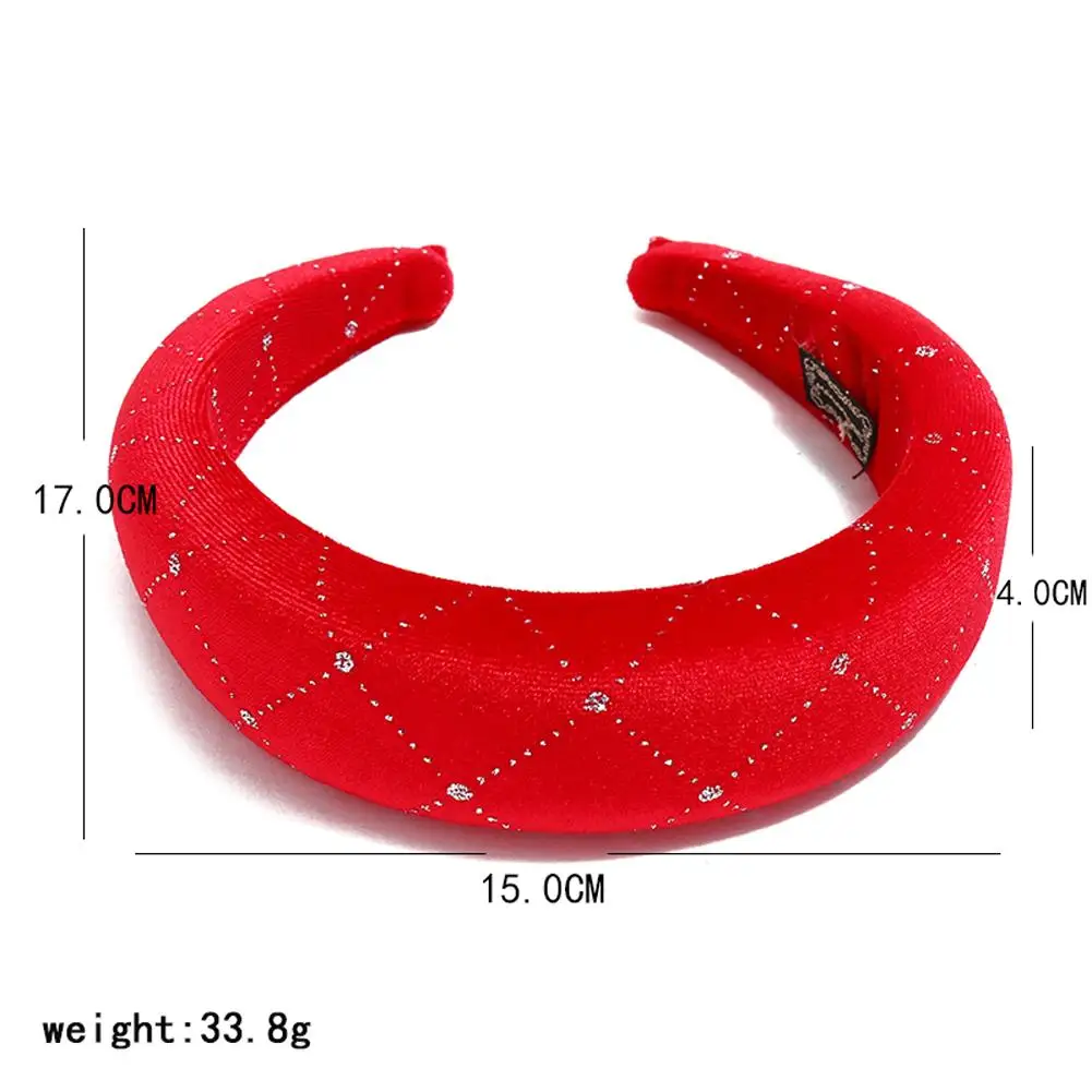 

Woman Stylish Retro Diamate Solid-color Velvet Hairband Hair Ornaments