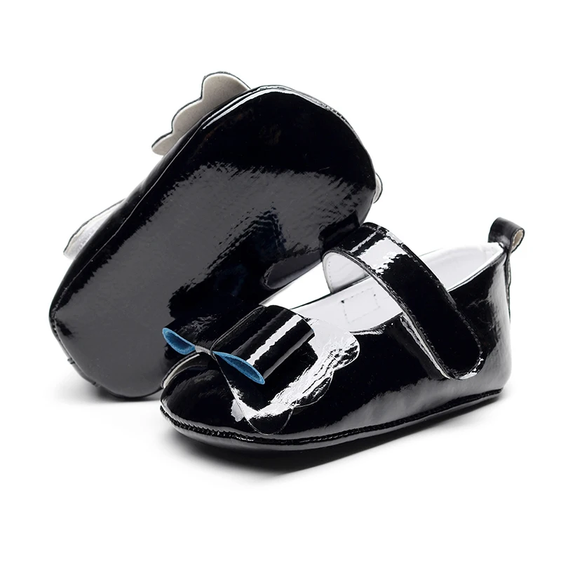 

Baby Girl Shoes Leather Bow Princess Soft Sole Non-slip Baby Shoe First Walkers