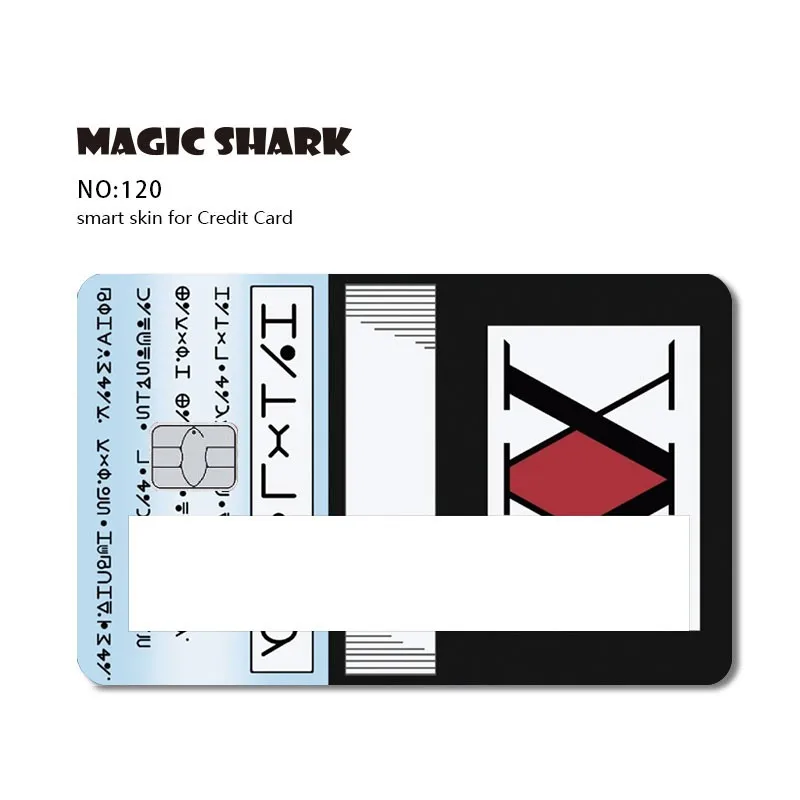 Maigc Shark Poker Hunter Dog Out of Stock Car Snake Broke Black Card Window Sticker Film SKin Cover for Debit Credit Card images - 6