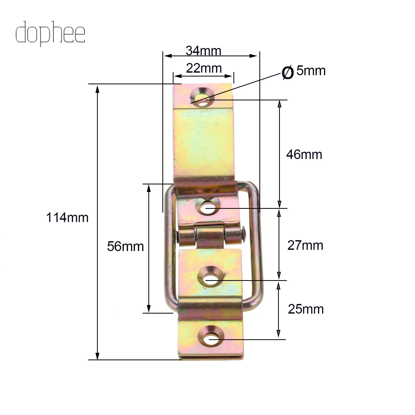 Dophee 2/4/20 шт античная бронза 4 размера шарнир для ящика шкафа ювелирная коробка с