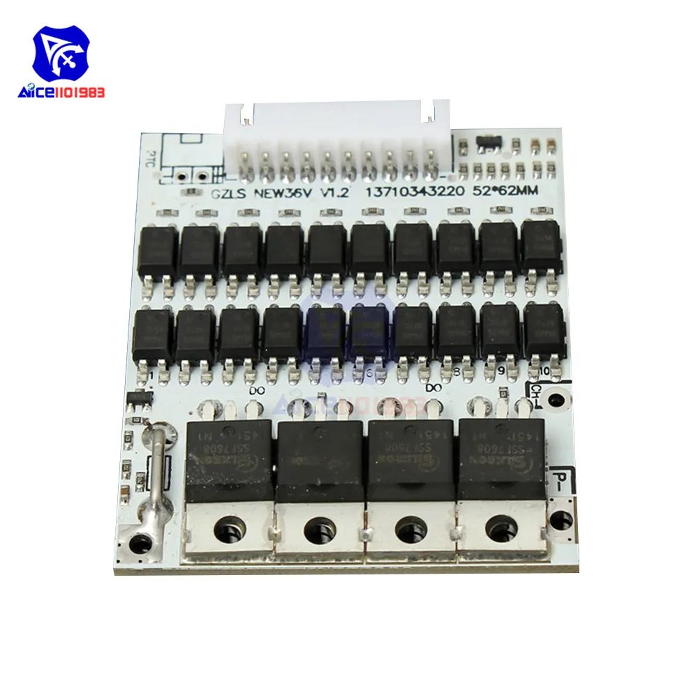 Литий ионная батарея diymore 10S 36 в 40 А 18650 Защита аккумулятора BMS PCB балансировочная