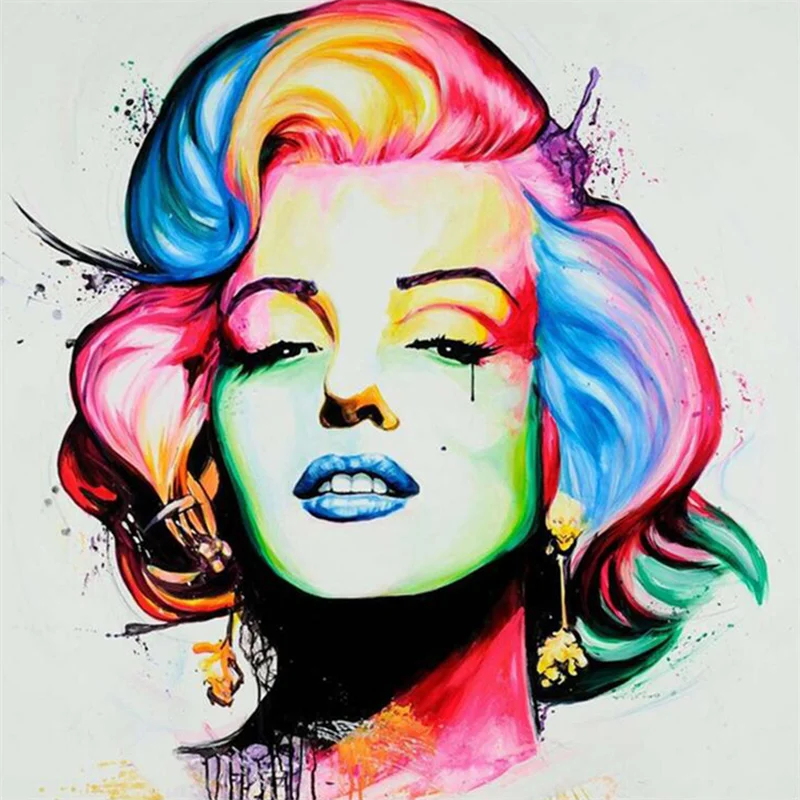 

Full Square 5D DIY Diamond Painting Marilyn Monroe Diamond Embroidery Cross Stitch Mosaic Needleworks Home Decor
