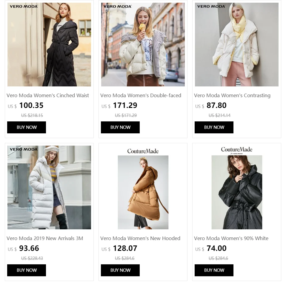 Vero Moda пуховик женский О товаре; Новинка Верхняя одежда с капюшоном и принтом сзади застежка-липучка длинный пуховик | 318312505