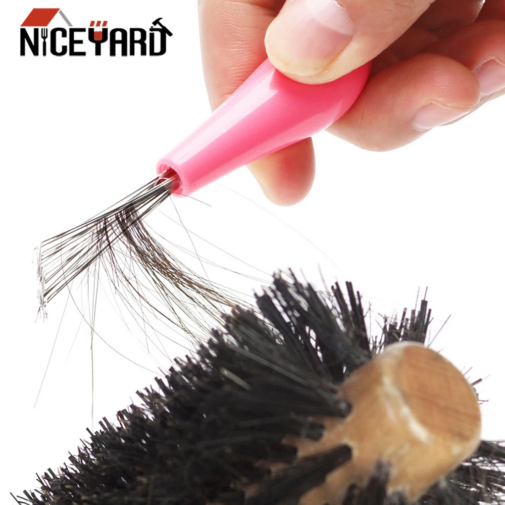 

NICEYARD Mini Comb Cleaner Hair Brush Remover Embedded Beauty Tools Plastic Handle