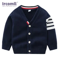 ircomll fall jacket for boy cotton knitting v neck knitted sweater cardigan baby boy jacket kids jackets coat baby top