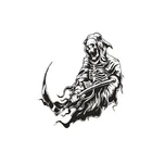 Стильные виниловые наклейки с изображением скелета смерти и ужасов, виниловые наклейки на стену с изображением персонажа мрачного Жнеца, украшение для интерьера дома, клейкий настенный постер