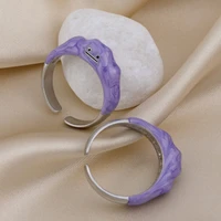 2021 new funny monster open rings dropping oil purple cute women ring design smiley fashion ring wholesale jewelry dropshipping