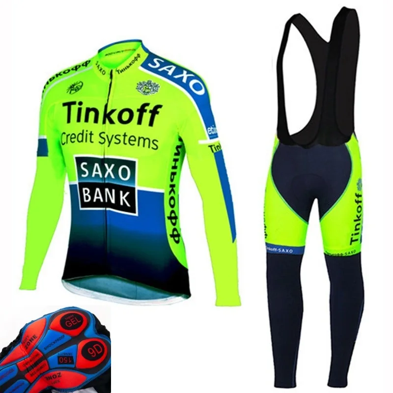 Новинка велосипедная майка с длинным рукавом Saxo bank Tinkoff Мужская одежда Женская
