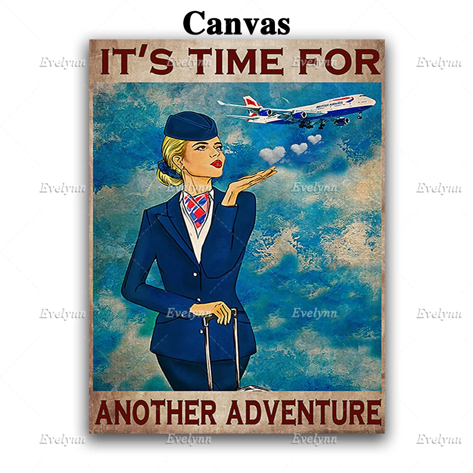 Бортовой стюардесс пришло время для другого Ранда украшение гостиной домашний