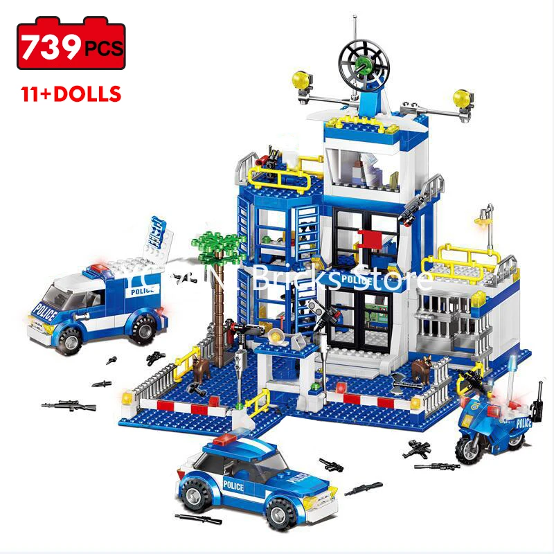 Конструктор SWAT City военная механика деформация полицейский участок автомобиль