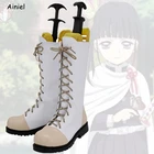 Сапоги для косплея из искусственной кожи Kimetsu No Yaiba Tsuyuri Kanawo; Обувь для костюмированной вечеринки на заказ; Костюм для Хэллоуина; Реквизит для женщин и девочек