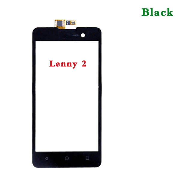 Замена высокого качества для Wiko Lenny 1/Lenny 2/Lenny 3/Lenny 4 сенсорный экран дигитайзер сенсор внешняя стеклянная панель объектива - Цвет: Lenny 2 Black
