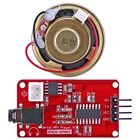 Модуль музыкального MP3 плеера UART с 1 Вт динамиком, встроенный монофонический усилительразъем динамика для воспроизведения MP3 WAV аудио для Arduino