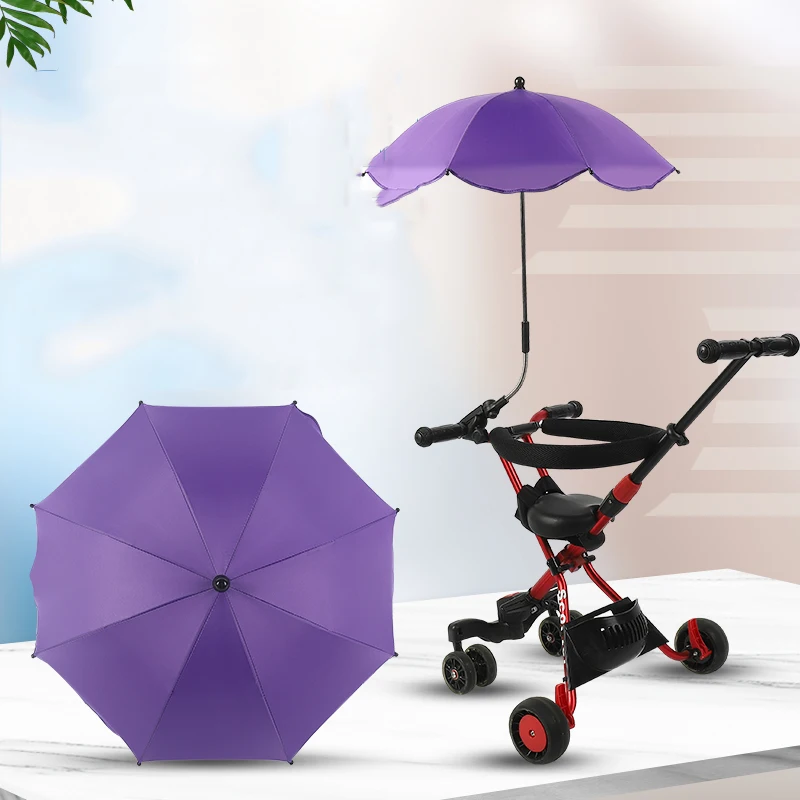 

Baby Stroller Accessories Umbrella Nylon Anti-UV Sun Canopy Cover Umbrella Kids Children Pram Sunshade Parasol Adjustable Fold