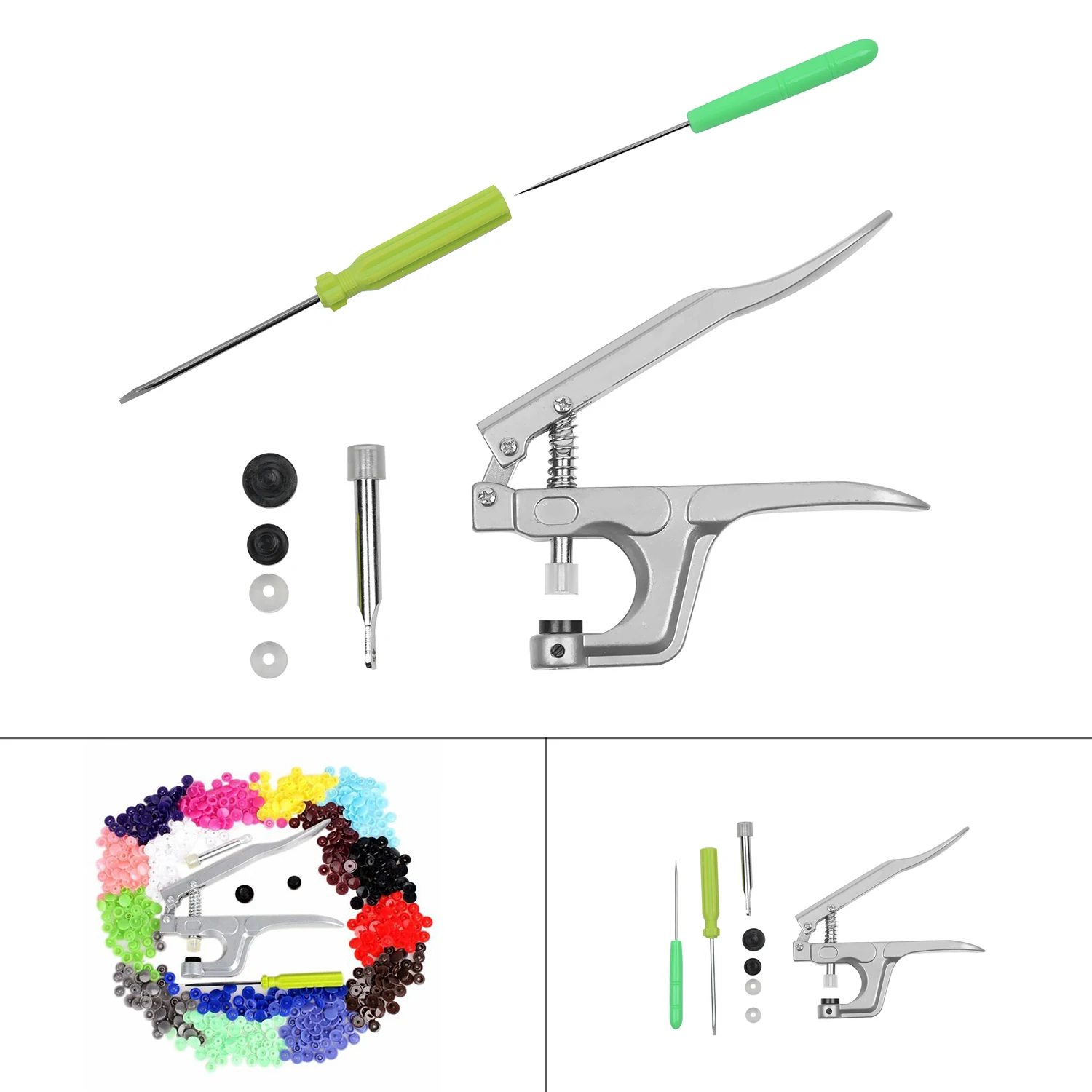 Плоскогубцы для застежки кам кнопка + 150 комплектов T5 пластиковые каучуковые