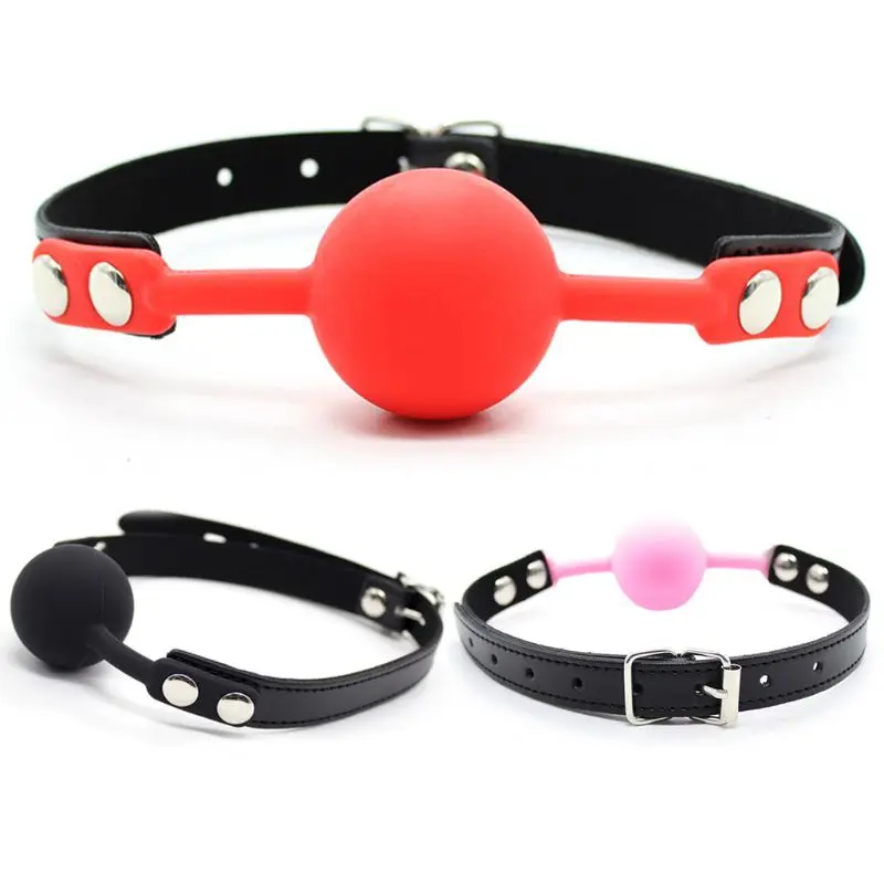 Силиконовые Шарики рот кляп искусственная кожа Плюшевые Заклепки фиксированные