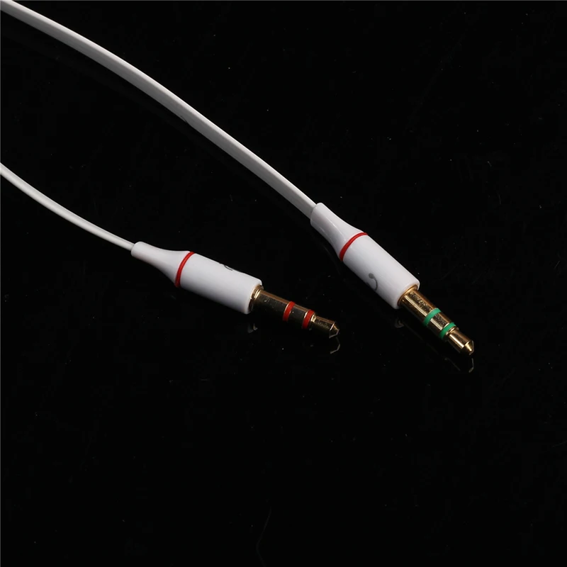 

3.5mm Female Jack to 2 AUX Male Mic Microphone Audio Y Splitter Cable Adapter Red for Headphone Headset
