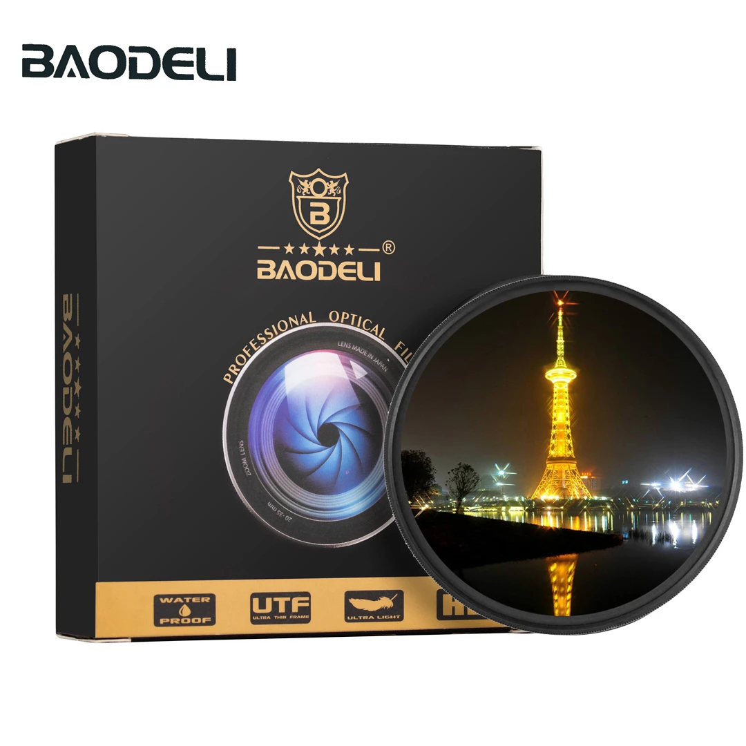 Фильтр BAODELI Star 49 52 55 58 62 67 72 77 82 мм для объектива камеры Canon Eos M50 T5 T6 2000 D Nikon 3500 7500