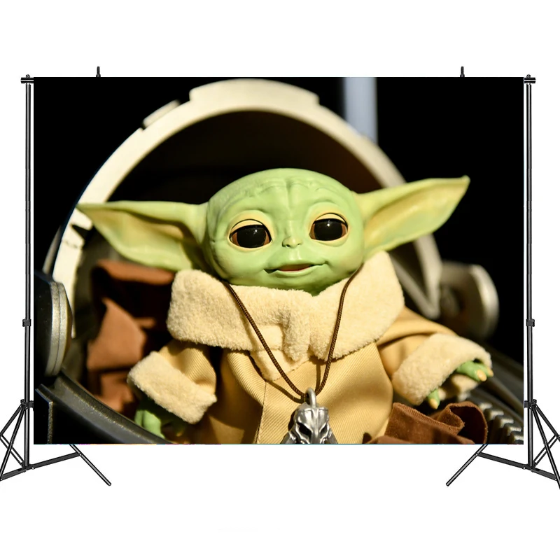 Студийный фон для фотографирования детей в стиле Disney Baby Yoda