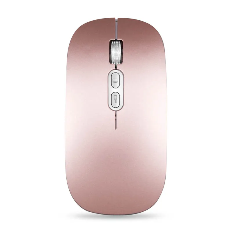 Rosegold J JOYACCESS Wireless Mouse Silent 2.4GHz Mouse Computer Mause Rechargeable Built-in Battery USB Receiver Mice Ergonomic for Lap - Цвет: Rosegold