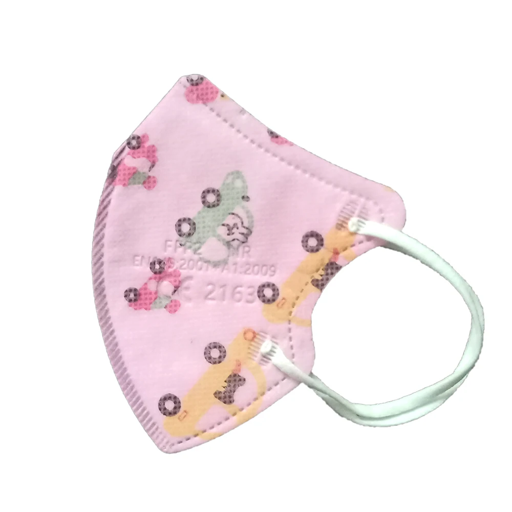 

Fit 0-6 Years Cartoon Printed Protective Masks FFP2 N95 Mascarillas Niños Children KN95 Mouth Mask 4 Layer Breathable Face Mask
