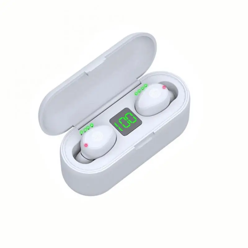 

New F9 TWS Smart Digital Display Bluetooth-compatible Headset Wireless Sports Mini Headset Stereo In-Ear HIFI IPX67 Waterproof