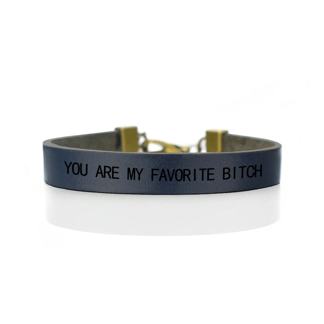 

You Are My Favorite Bitch Funny Quote Wrap Leather Bracelet Friendship Bracelet Gift for Best Friend / Girlfriend