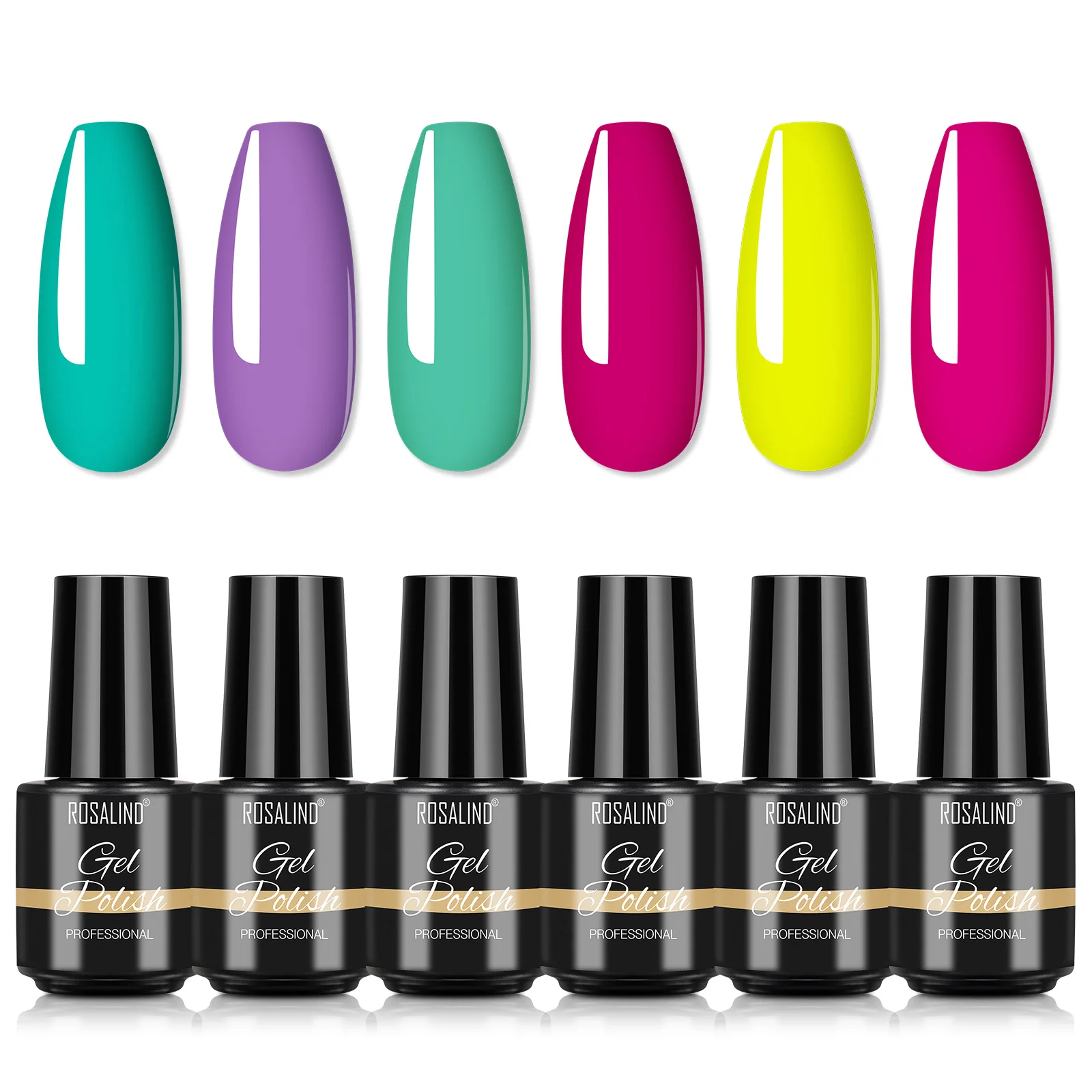Набор гель-лаков для ногтей ROSALIND гибридный лак маникюра блестящий Гель-лак