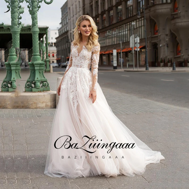 

BAZIIINGAAA Simple Wedding Dress Lace Little Beading Strapless Dress Luxury WeddingGowns Bridal Can Be Washed Bride Dresses