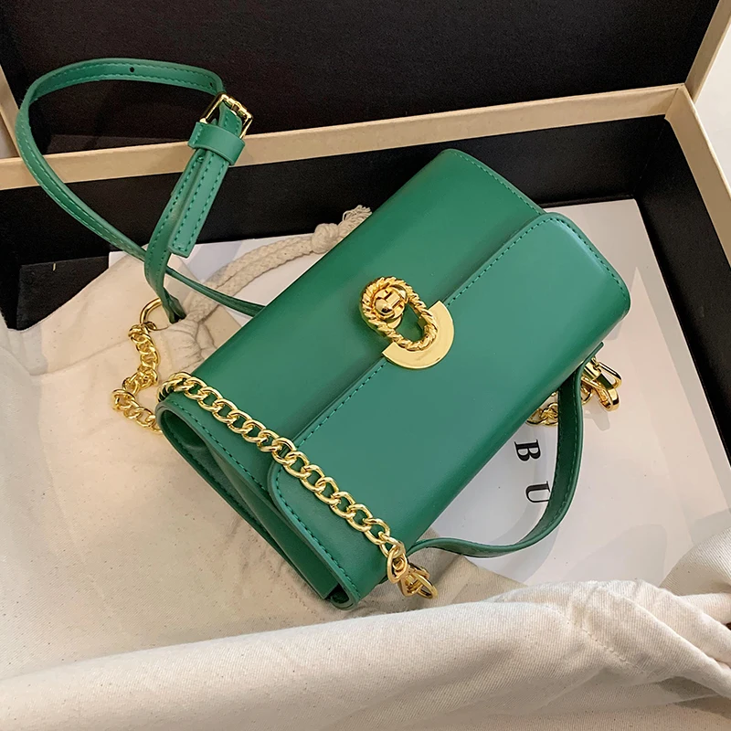 Design Popular Chain Crossbody Bags for Women 2021 Summer Fashion Small Handbag Female Messenger Bag Ladies Square Shoulder Bags