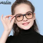 Очки для подростков с защитой от сисветильник для девочек и мальчиков TR90 квадратные очки по рецепту для студентов индивидуальные очки для близорукости и дальнозоркости