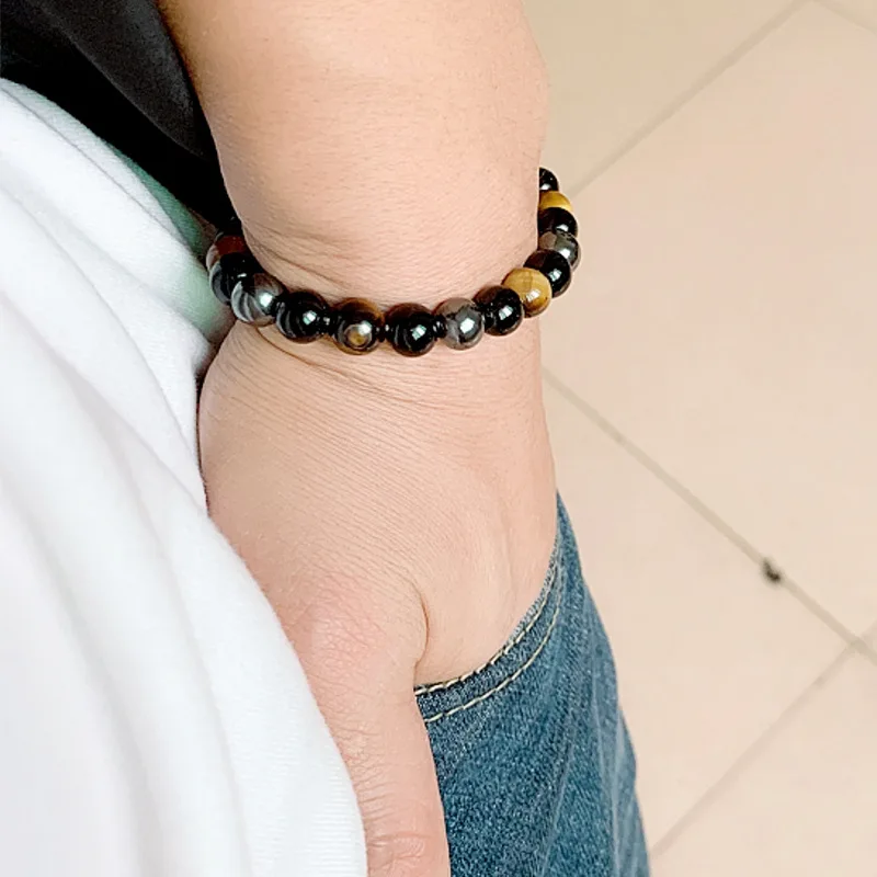 

Natural Stone Bracelet Tiger Eye Beads For Jewelry Making 6 8 MM Charms DIY Women Fashion Accessories 15'' Strands