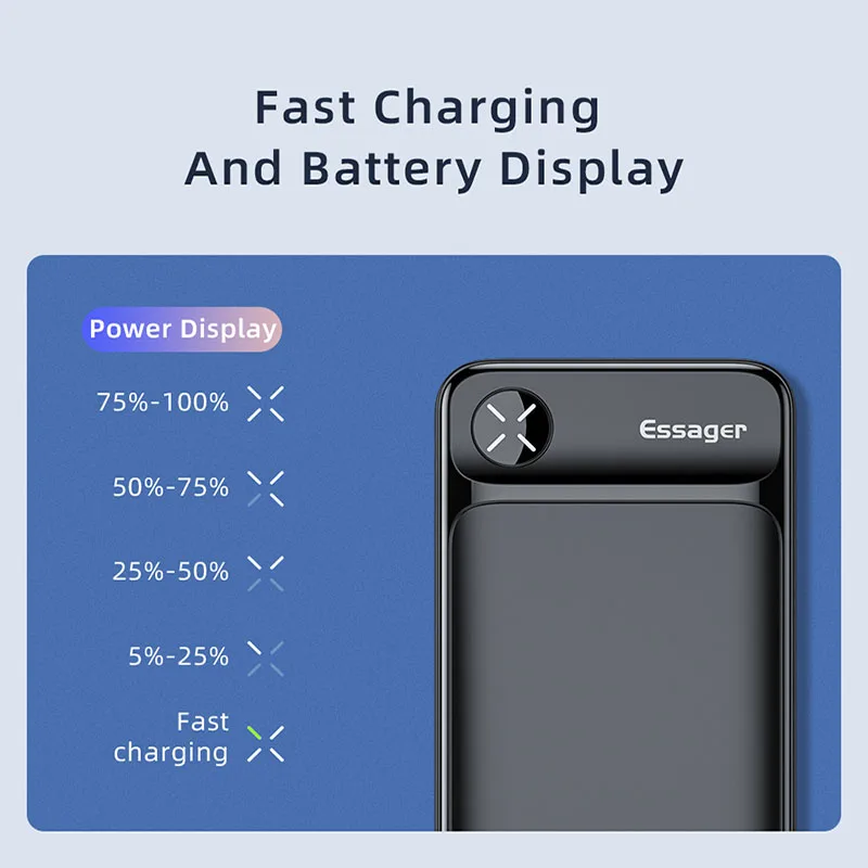 Essager Power Bank 20000mAh Protable External Battery Charger 20000 mAh Powerbank PD 20W Fast Charging For iPhone Poverbank