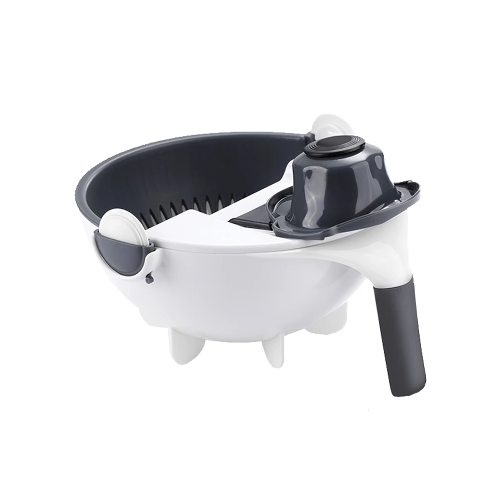 Волшебная многофункциональная вращающаяся овощерезка с сливной корзиной