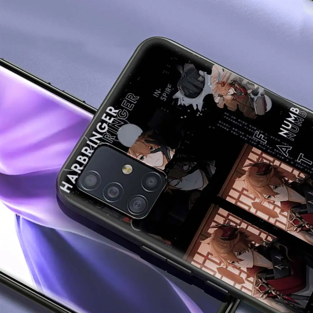 Genshin Impact Game Cover For Samsung A51 A71 A91 A72 A52 A42 A41 A32 A31 A21s A21 A12 A11 A02s A02 A01 TPU Case Black Caso