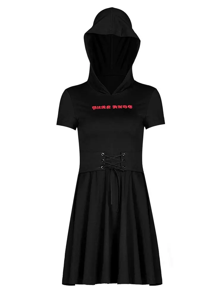 Женское облегающее маленькое платье в стиле панк с капюшоном PQ566LQ Азиатский
