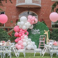 112pcs white mix maca pink color latex balloons garland kit balloon arch wedding decorations baby shower home decors globos