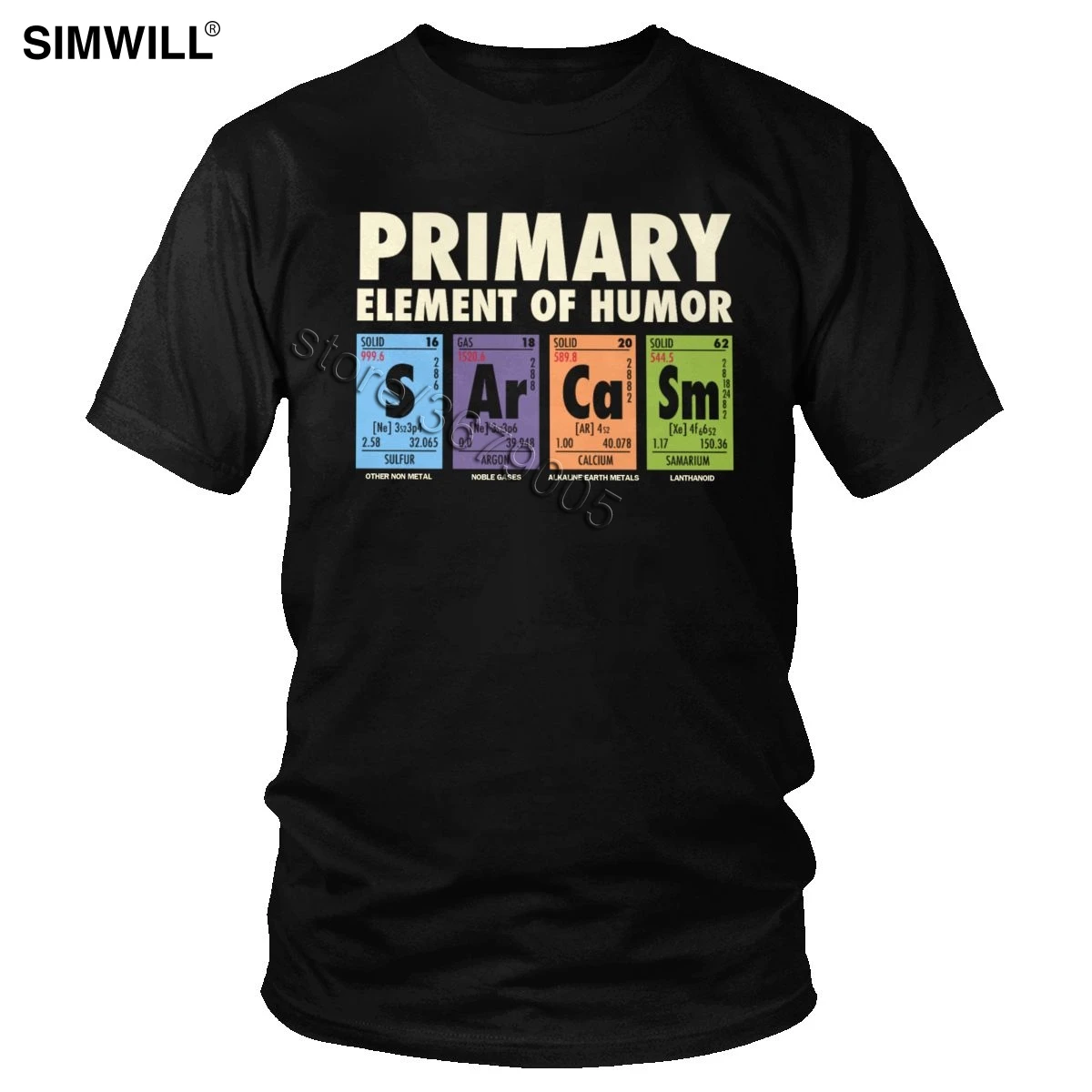 

Funny Periodic Table Of Humor T Shirt Men Cotton Short Sleeves S Ar Ca Sm Science Tee Sarcasm Primary Elements Chemistry T-Shirt