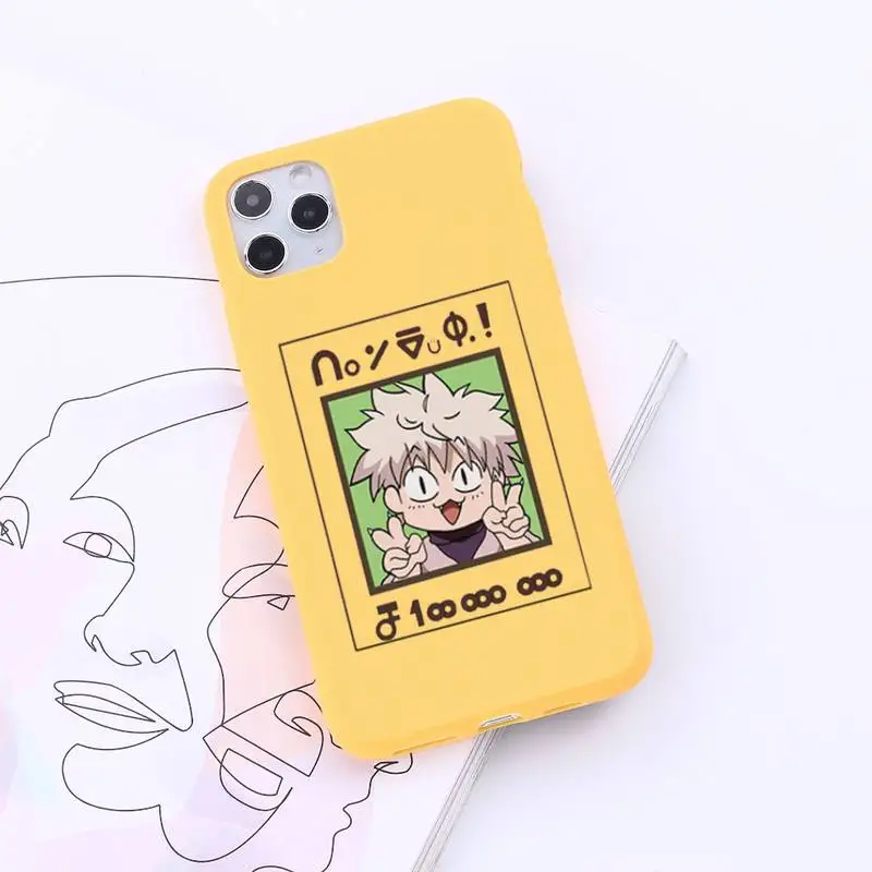 

Hunter X Killua Zoldyck Anime Phone Case Candy Color for iPhone 6 7 8 11 12 s mini pro X XS XR MAX Plus