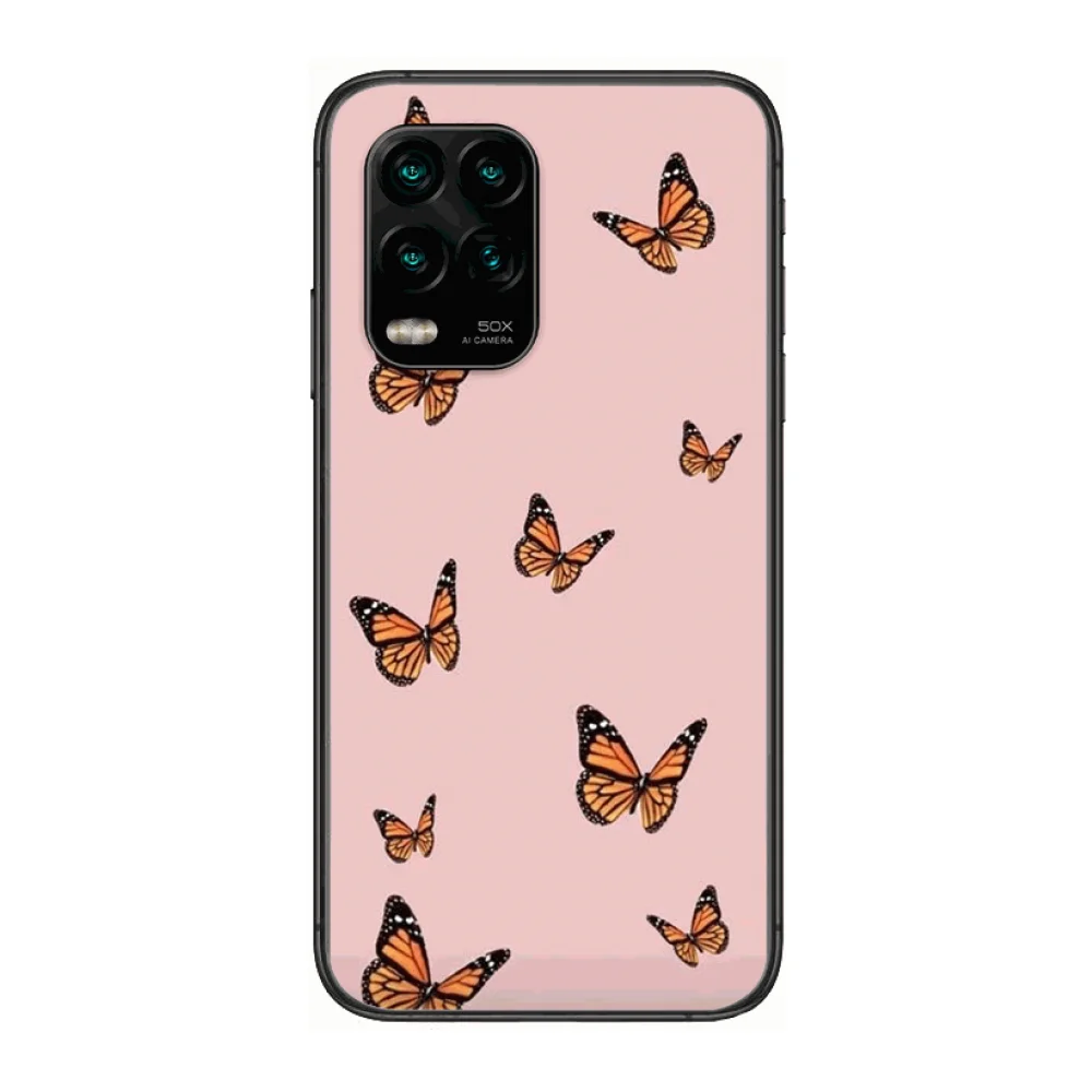 

Butterfly Beautiful Phone Case For xiaomi Redmi Note 9S 8 7 6 5 A Pro T Anime Black Cover Silicone Back Pretty senior