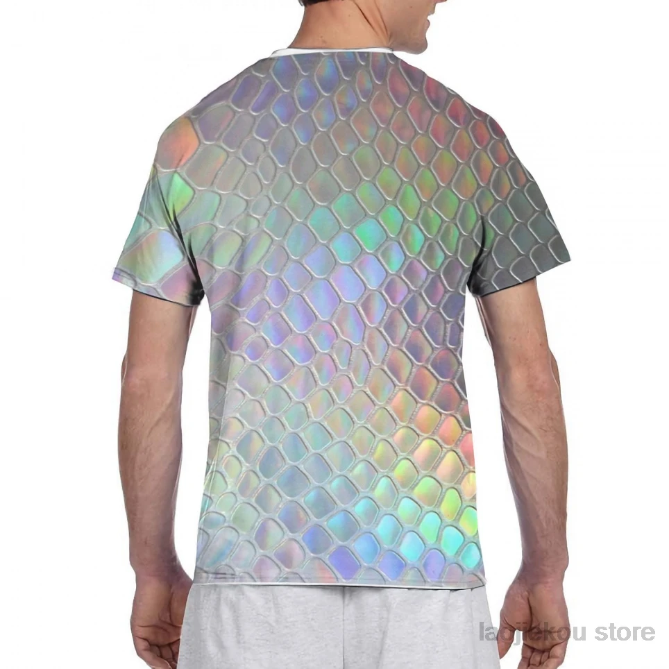 Holographic croc/мужская футболка с принтом для женщин; модная футболка для девочек; футболки для мальчиков; летние футболки с короткими рукавами