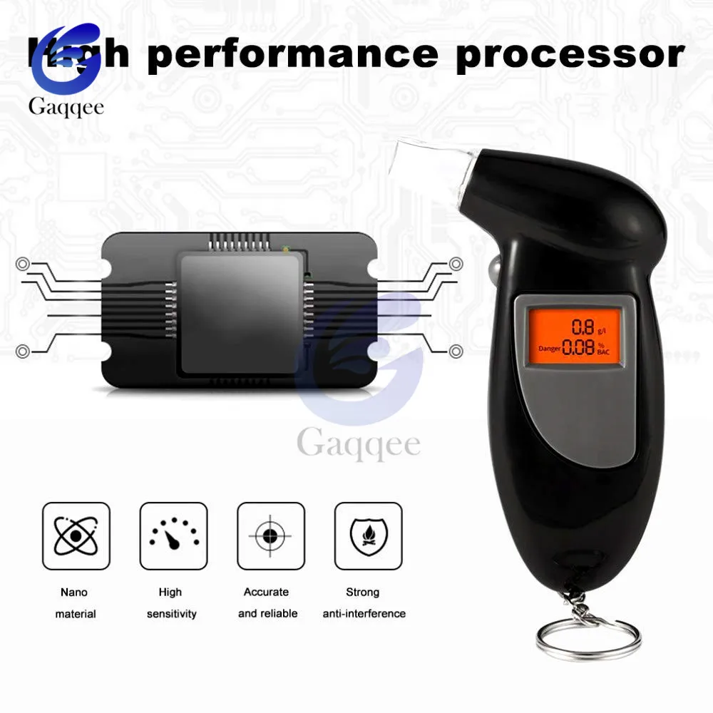 Алкотестер анализатор дыхания газовый детектор тестер брелок устройство для
