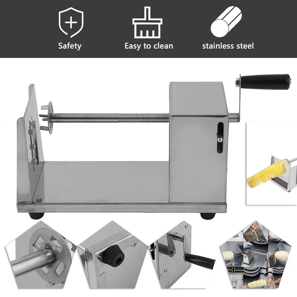 Профессиональный нож для картофеля Slicer Нержавеющая сталь витая спираль фри