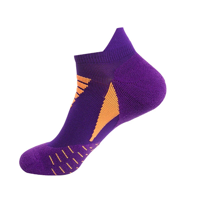 

1 Pair Men Socks Anklet Boat Socks Spring and Summer Running Socks Professional Sports Socks Thick Wear Socks Pure Color Socks